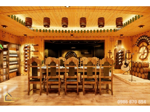 thi công hầm rượu gia đình chị OANH -tp HUẾ